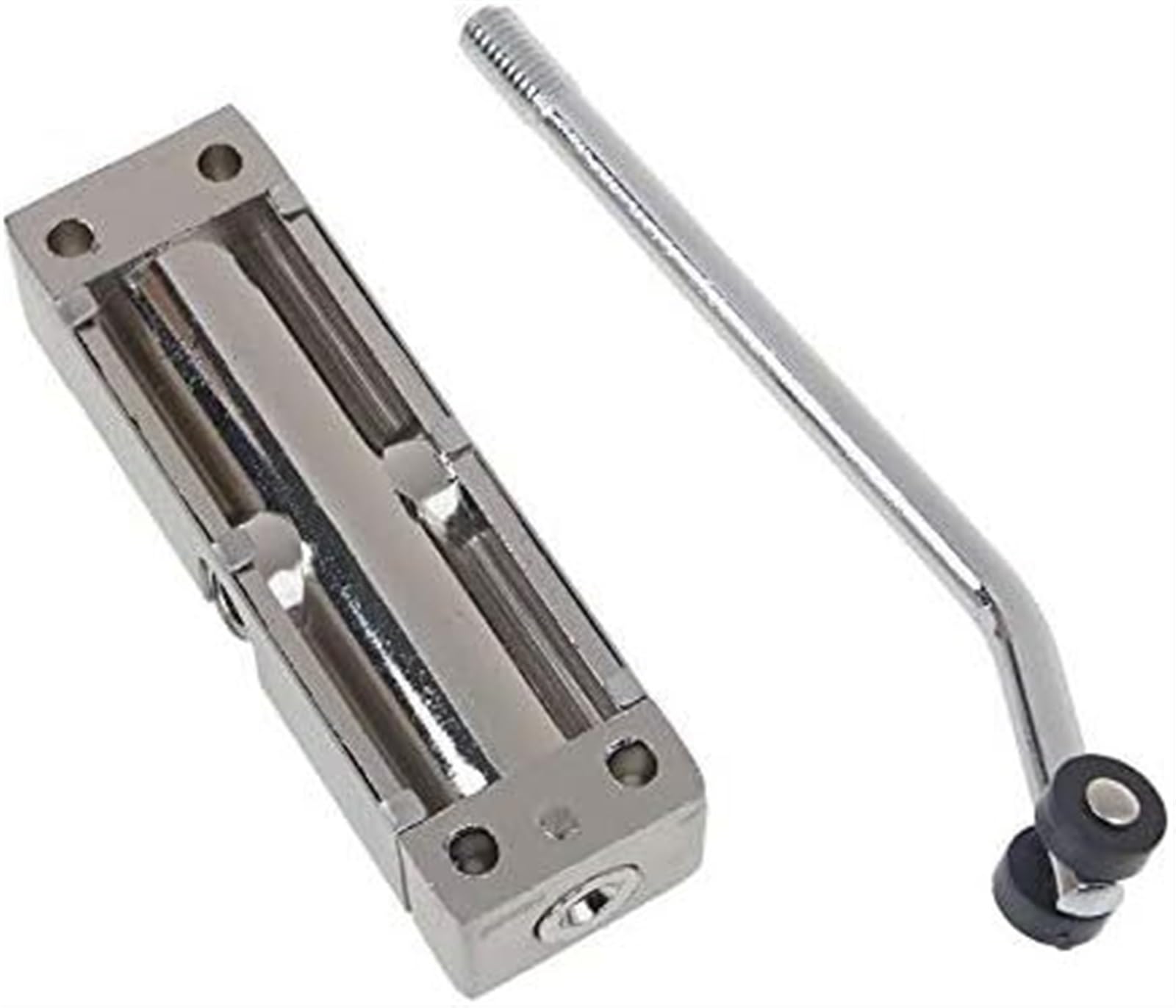 chiudiporta automatico. Porta a chiusura automatica della superficie con regolazione automatica dell'acciaio inossidabile a molla