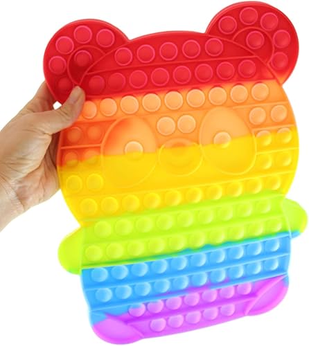 Juguete sensorial de burbujas para reventar burbujas con temática de panda, lindo juguete de silicona para presionar burbujas, presiona burbujas