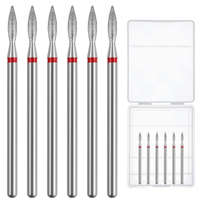 Difenni Cuticle Drill Bit,Nail Drill Bits Flame Cuticle