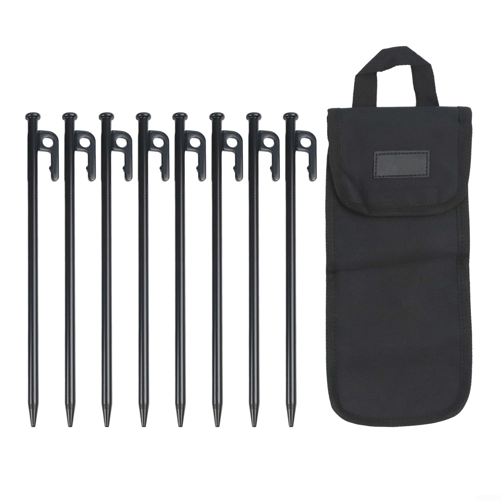Estacas para tienda de campaña, 8 piezas de 30 cm, clavos de acero resistente para toldo al aire libre, para una fácil instalación, extracción y clavijas resistentes al viento
