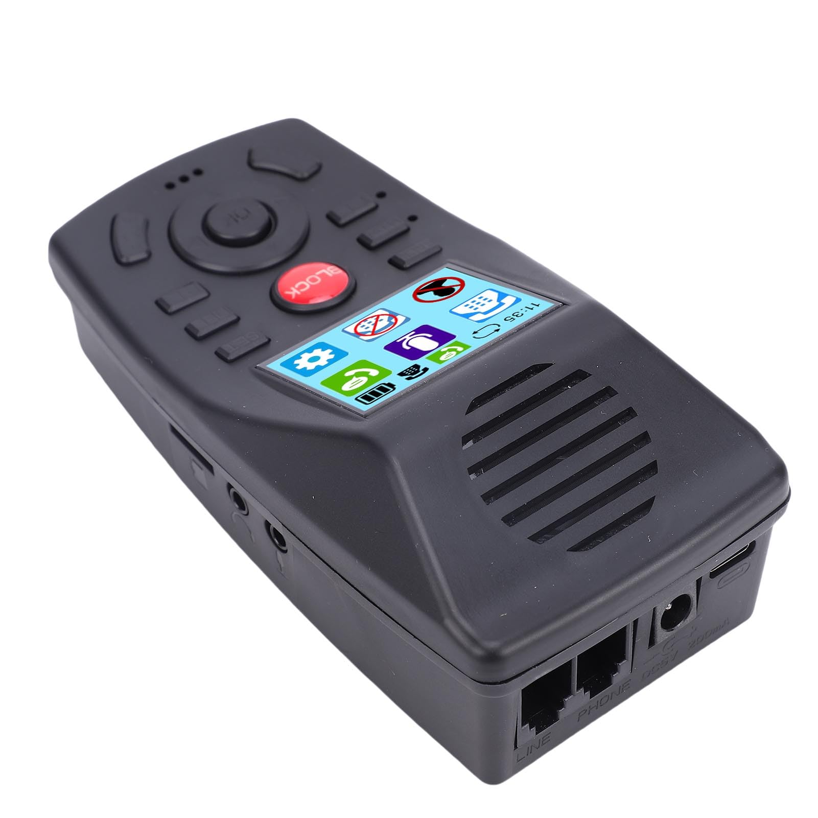 Jeffergarden Blocco Chiamate su Rete Fissa, Registrazione Automatica delle Chiamate Segreteria Telefonica Modalità Non Disturbare Blocco Accesso Remoto, con Display TFT da 1,44