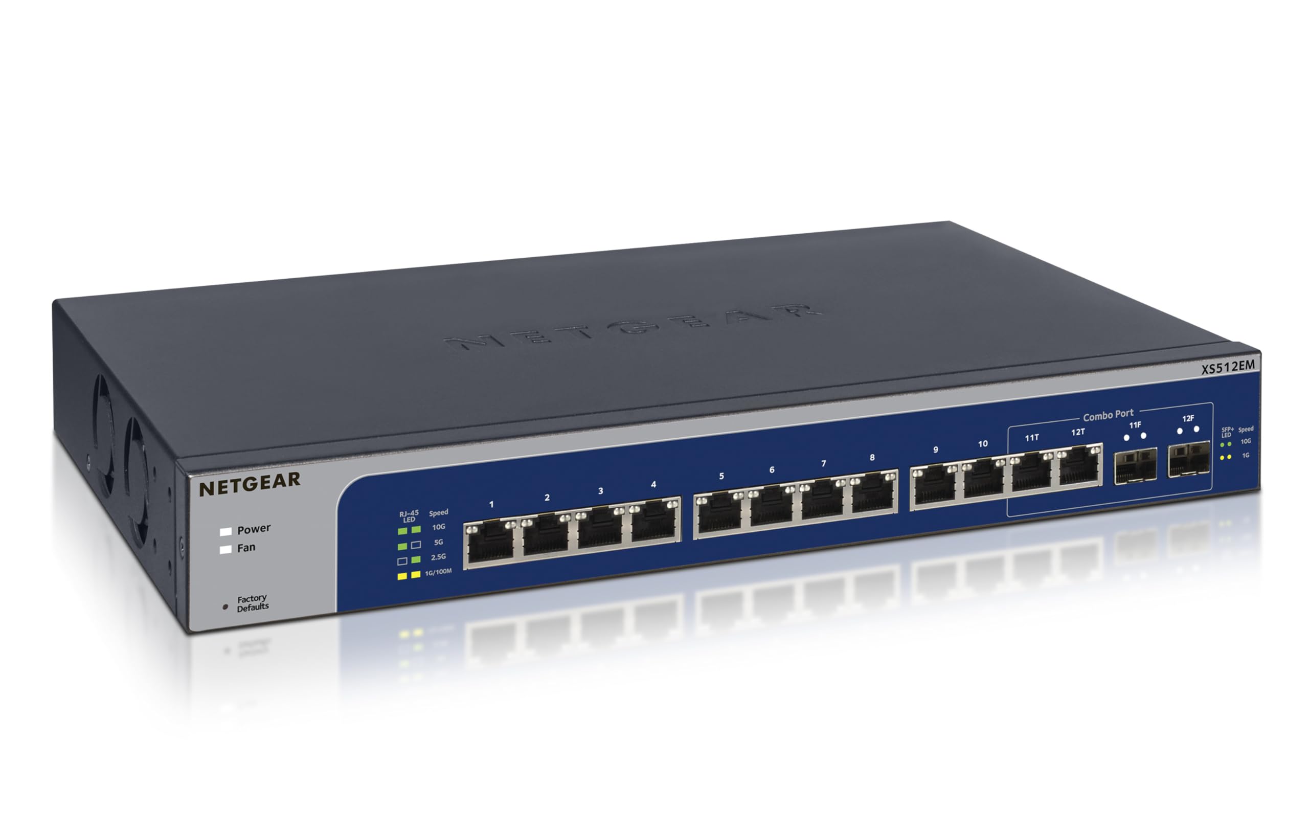NETGEAR Switch de 8 Puertos y 10 GB MS510TXM |Multigigabit gestionado Smart - 2X Puertos SFP+ 10Gigabit - Montaje en sobremesa o en Bastidor, y protección ProSAFE de por Vida — view 10