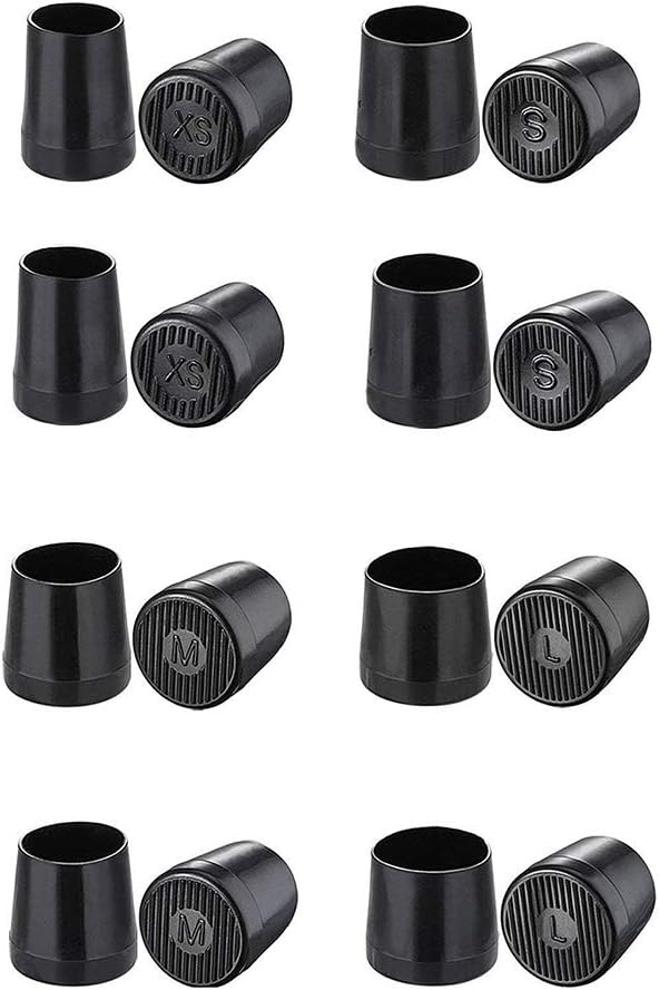 obiqngwi8Pcs Heels Stopper High Heel Protectors Noise Reduce Heel Savers Shoes Repair Cap Stiletto Covers - Black XS