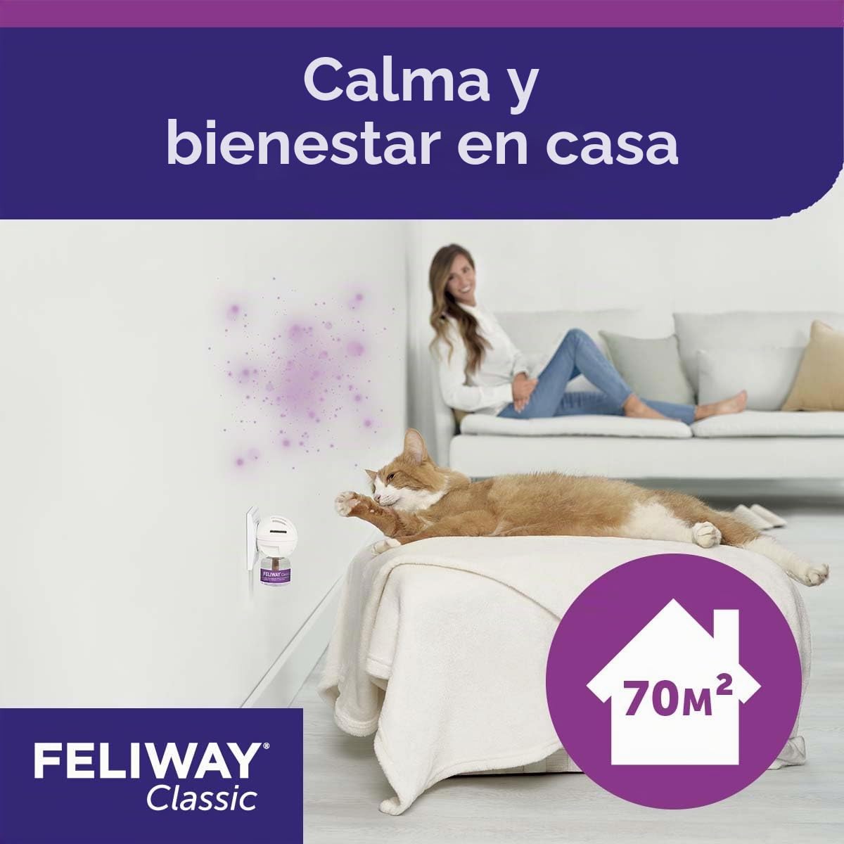 Feliway C23860C Clásico Difusor para Gato Calmante, 3 Unidades