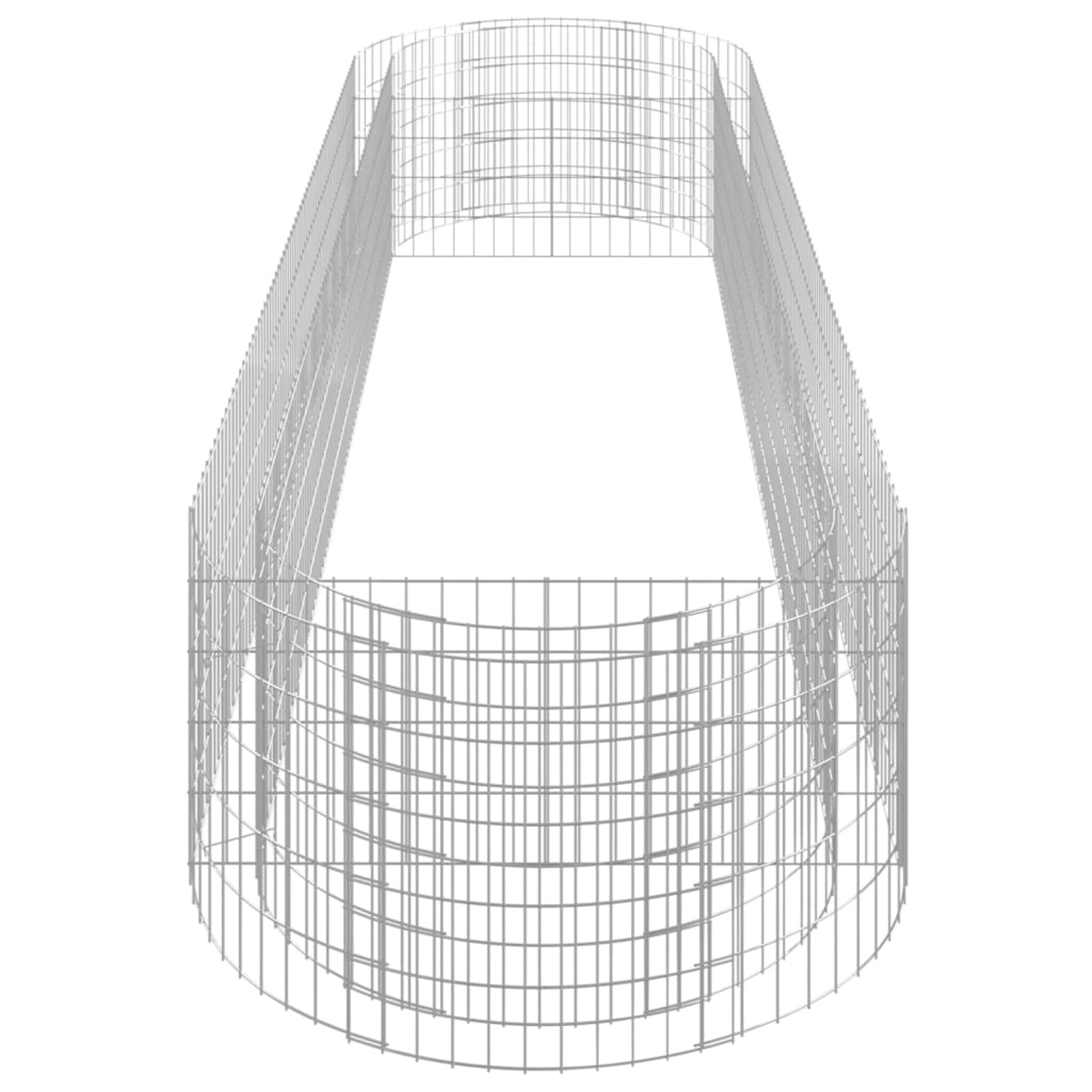 Gabionen-Hochbeet, Kräuterspirale, Hochbeet Im Garten, Pflanzkübel, Pflanzsteine, Verzinktes Eisen 400x100x50 cm