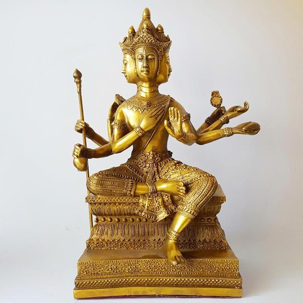 Figurka Buddy do wnętrz mosiężne ozdoby do dekoracji wnętrz rzemiosło dekoracja zen dekoracja Bodhisattwa posągi Feng Shui dekoracja medytacyjna statuetka buddy rzeźba (S)