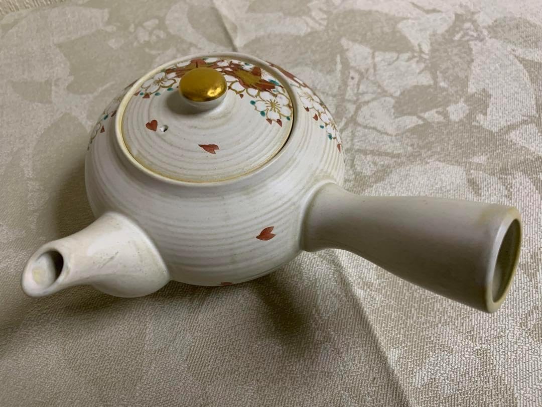 京都雲楽窯 茶器セット 京焼清水焼 桜もみじ 陶器 湯呑み茶碗 急須 ペア