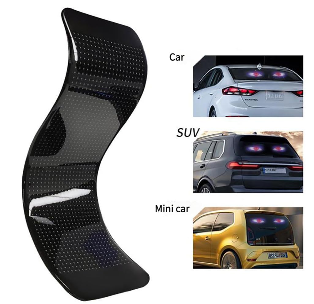 Ojos Led para Camion, Pantalla Led para Coche, Pantalla Led Flexible Coche, Diseño LED Dinámico DIY, Cartel Publicitario(120x595mm)