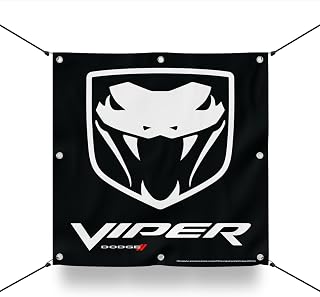 Dodge Viper Fangs Heavy Duty Vinyl Banner – Officially Licensed Indoor/Outdoor Sign with Grommets (24" X 24")