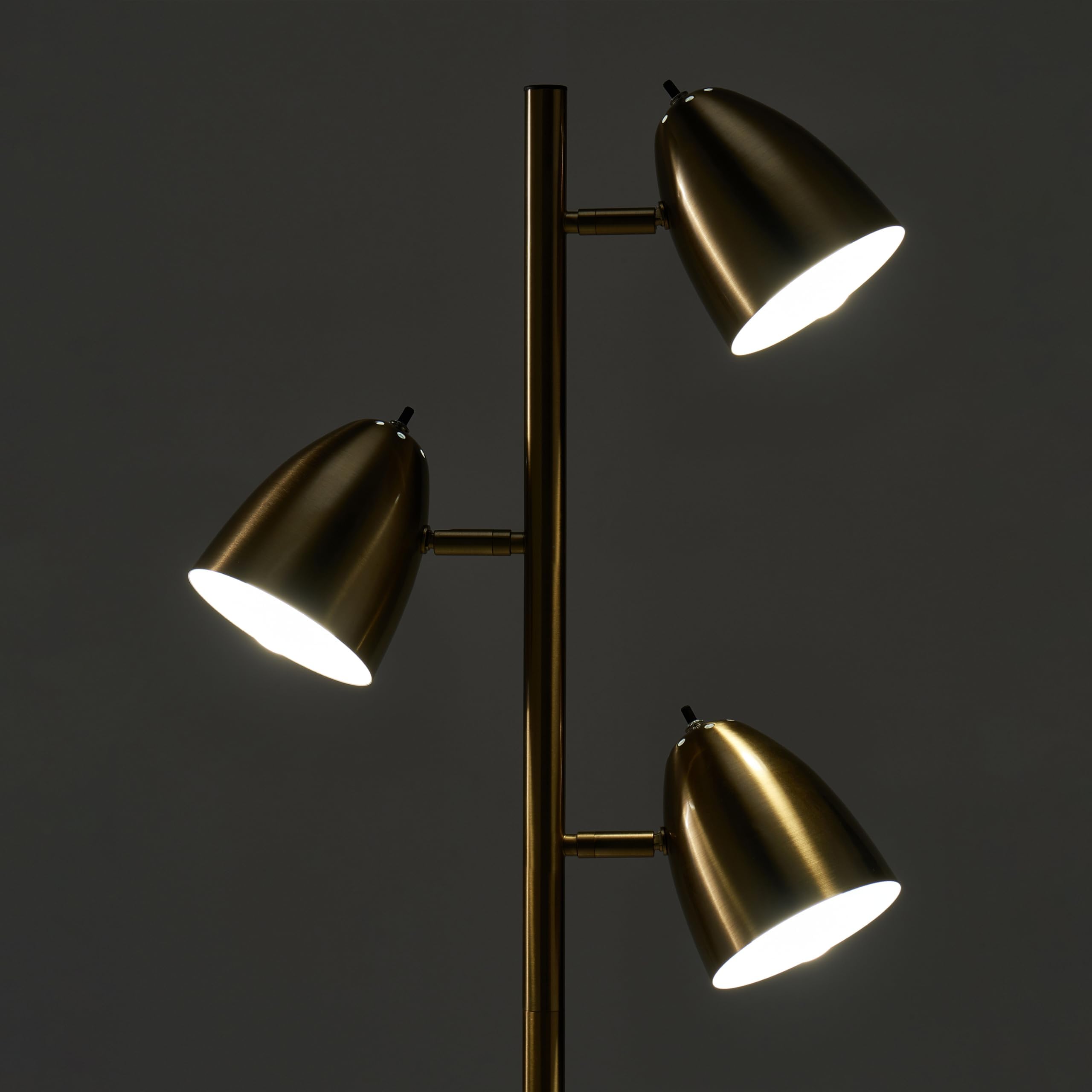 3-punktowa lampa stojąca LED Tree do salonu, 2400 lumenów, nowoczesna, wysoka lampa stojąca z głowicami regulowanymi w zakresie 360°, jasna lampa podłogowa do czytania w sypialni i biurze, energoosz