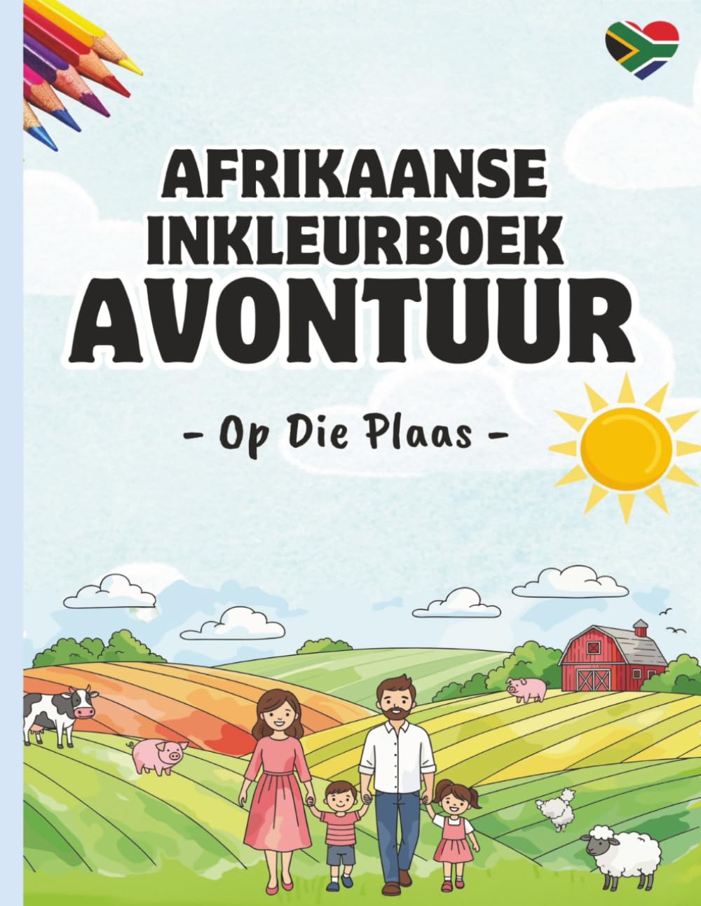 Afrikaanse Inkleurboek Avontuur: Op Die Plaas