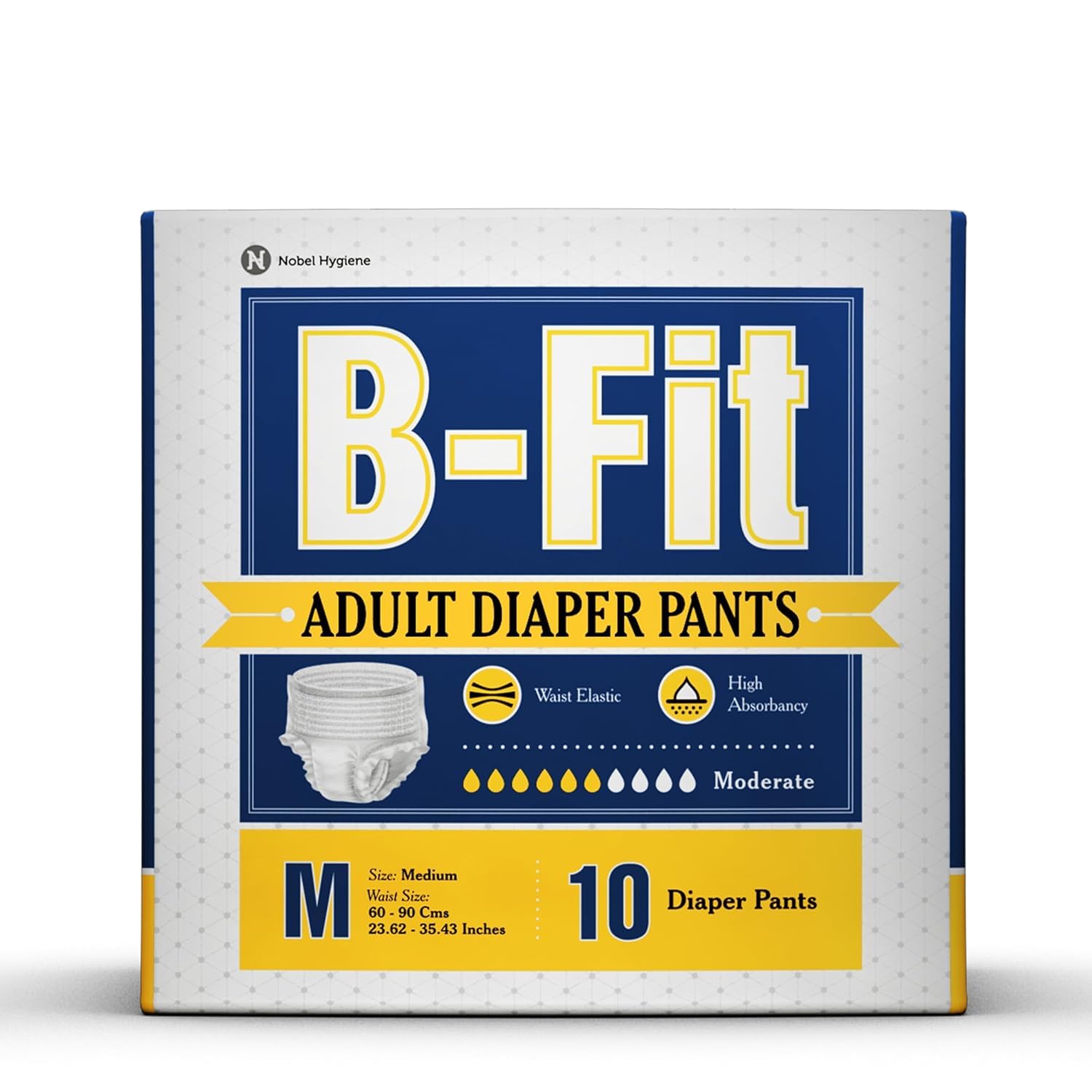 Nobel Hygiene B-Fit Diapers Adult Diaper Pull Up Pants Medium (10 Pcs/Pack), Size- 24-36 Inches,(Pack of 1)-image-41