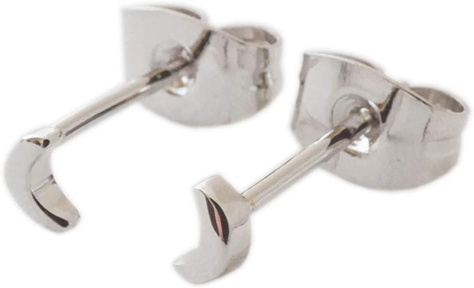 HONEYCAT Mini Moon Stud Earrings in Gold, Rose Gold, or Silver | Minimalist, Delicate Jewelry