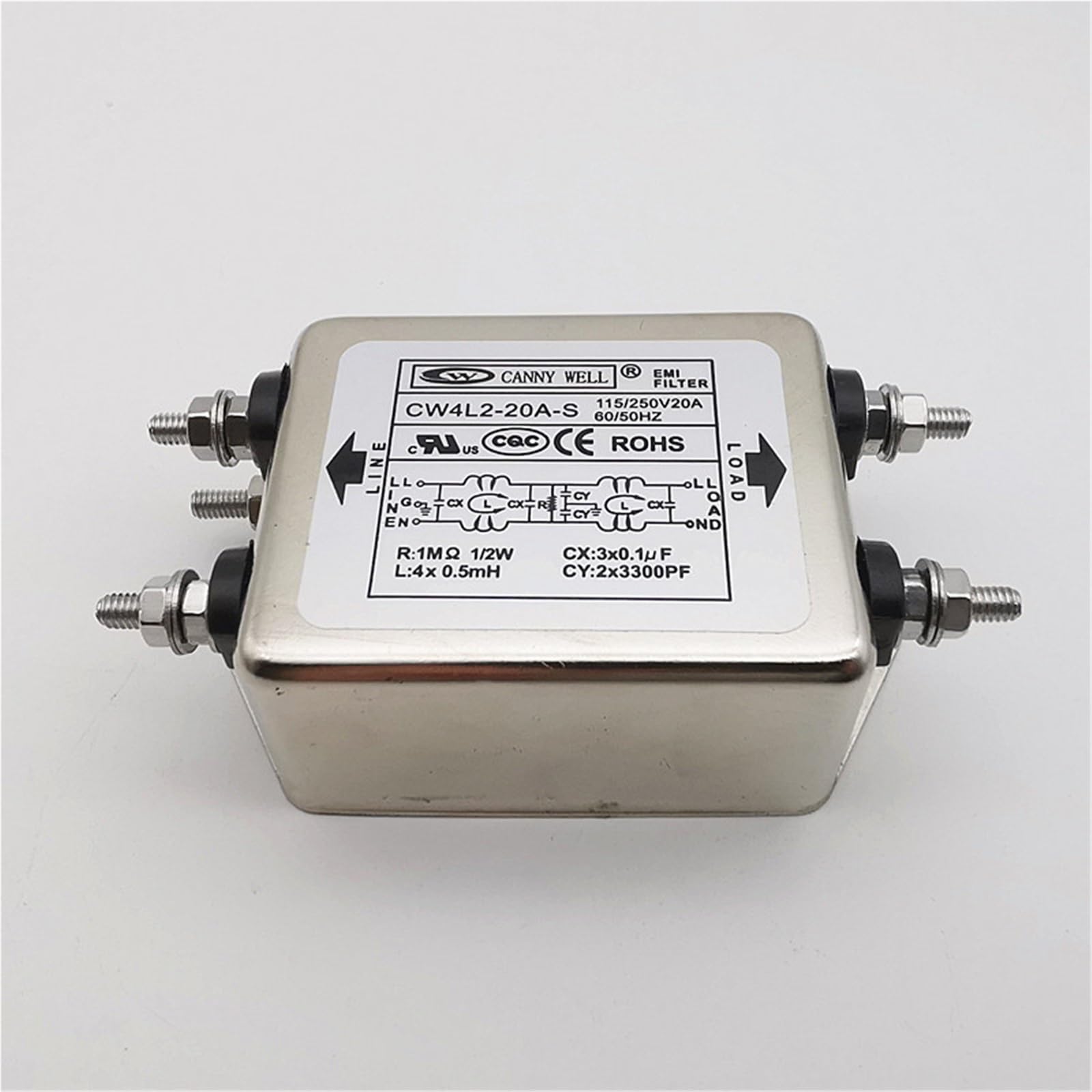 Filtre de puissance monophasé 220V CW4L2 anti-parasite électromagnétique
