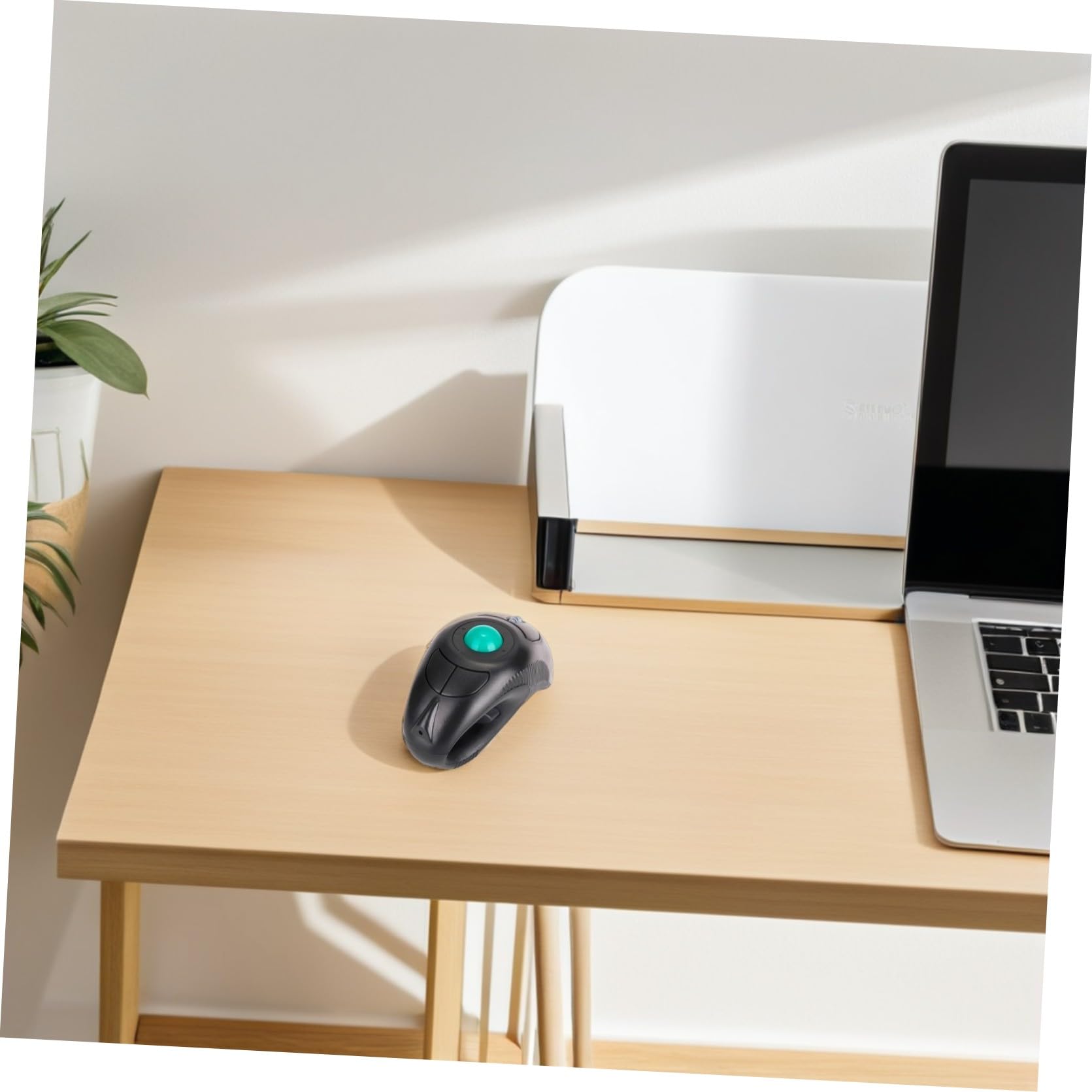 VILLCASE 2.4g Ratón Inalámbrico De Mano Trackball De USB para Uso Cómodo El Hogar u Oficina
