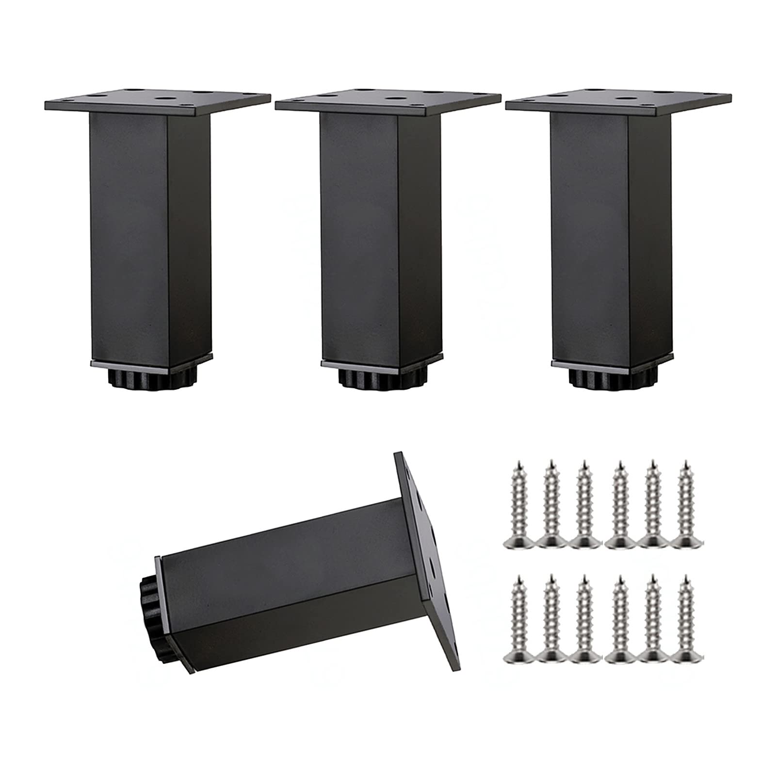 Patas de mesa de metal negras y plateadas para patas de escritorio de recambio