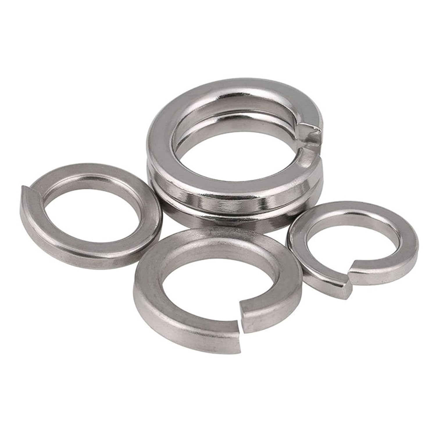 Spring Lock Washers GB93 304 Stainless Steel Spring Split Lock Washer Elastic Gasket(200pcs M5)