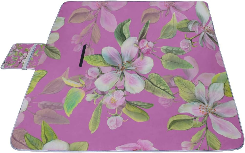 レジャーシート 満開 りんごの花 ピクニック 折りたたみ 撥水 アウトドア クッション マット コンパクト 花見 運動会 キャンプ