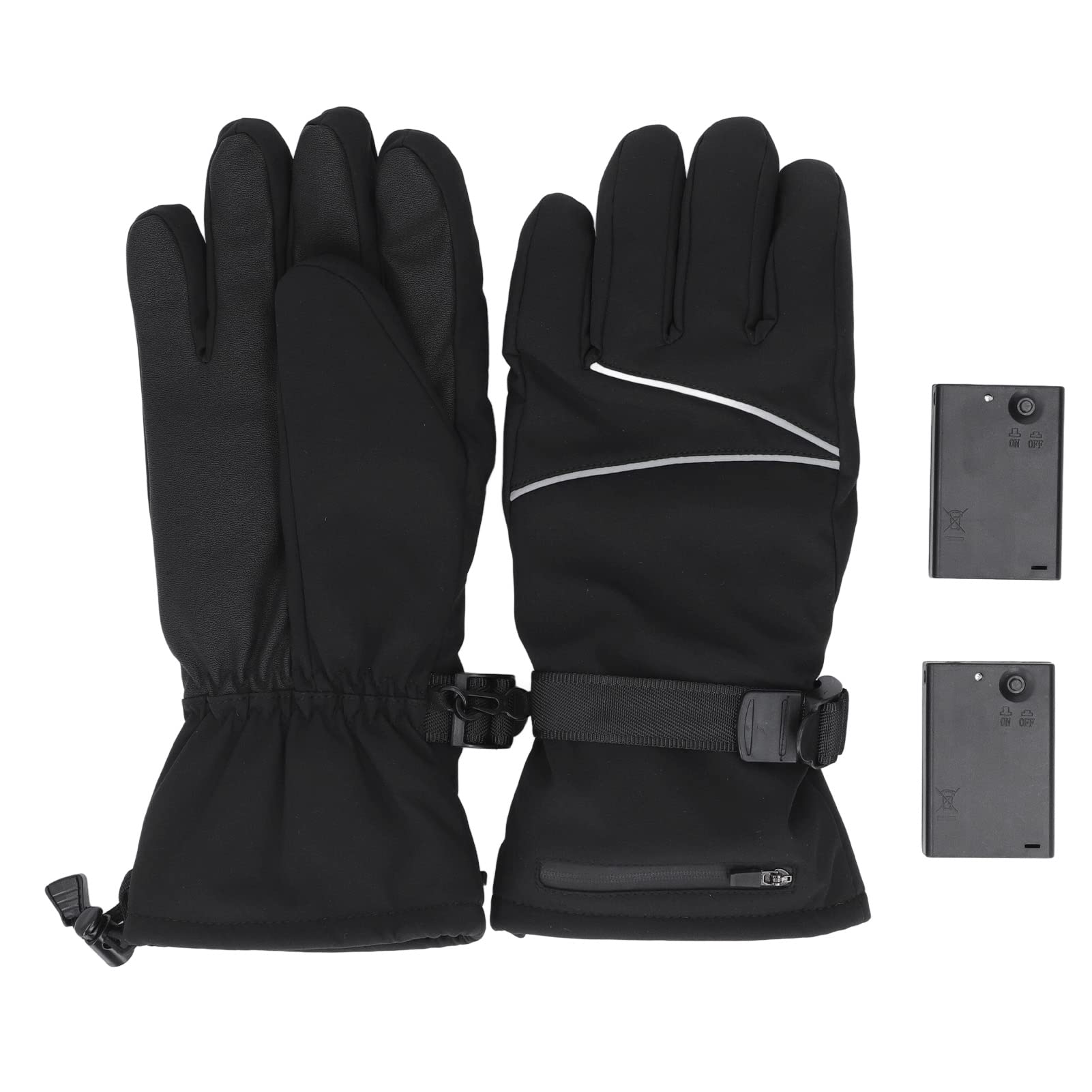Lybunair Rechargeable Electric Heating Gloves for Men and Women, Touchscreen Compatible 3 Heating Levels Winter Gloves for Outdoor Activities Skiing and Motorcycling
