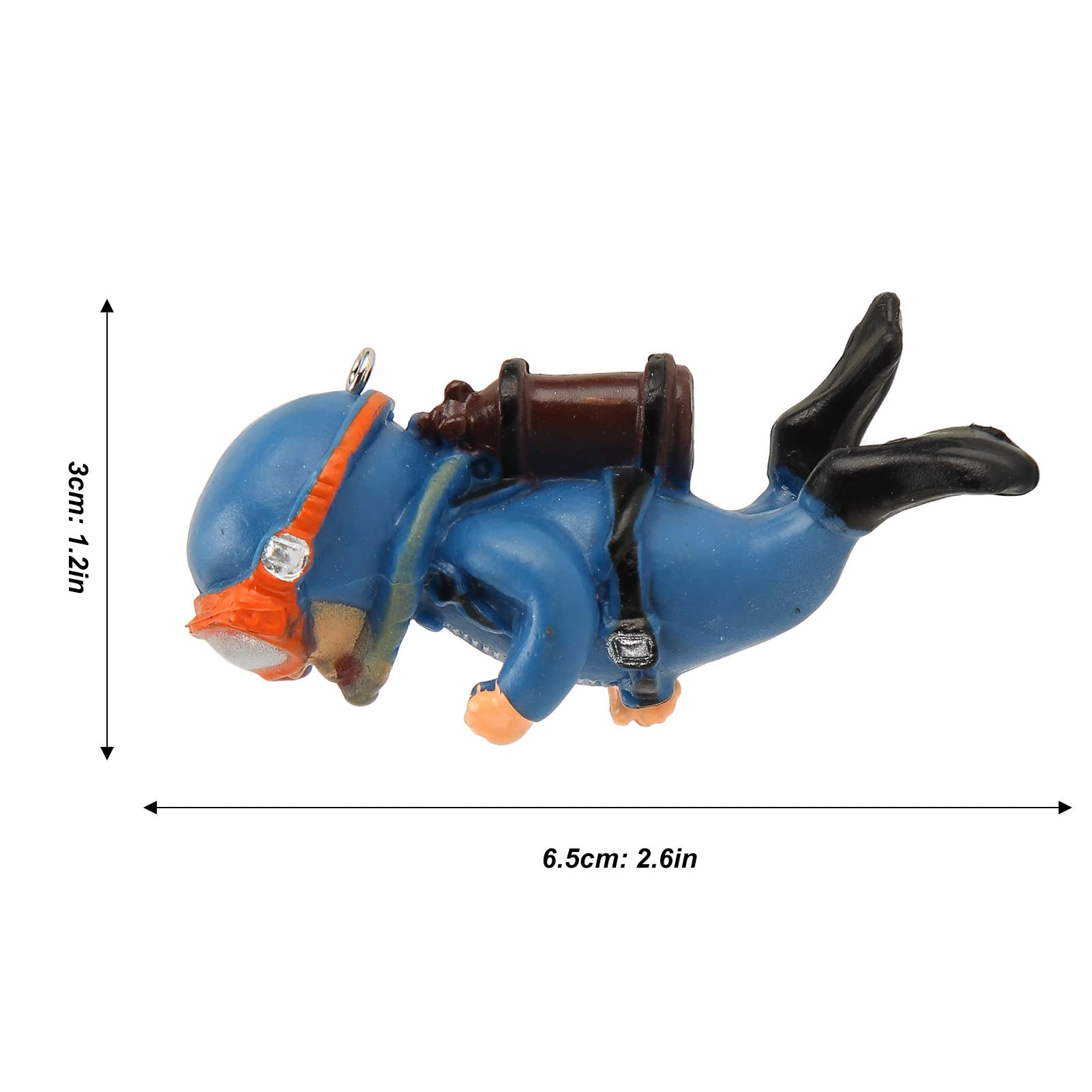 Figura De Buzo Flotante Para Acuario – Decoración De Resina Con Flotabilidad Ajustable – Material Ecológico, Colores Vibrantes (Amarillo Y Naranja) – Ideal Para Peceras Y Regalos