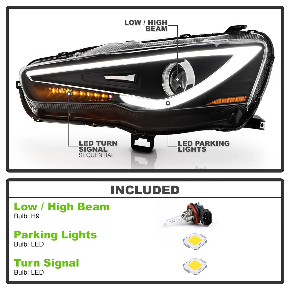KEEKPO - For [Halogen Model] 2008-2017 Mitsubishi Lancer LED Tube