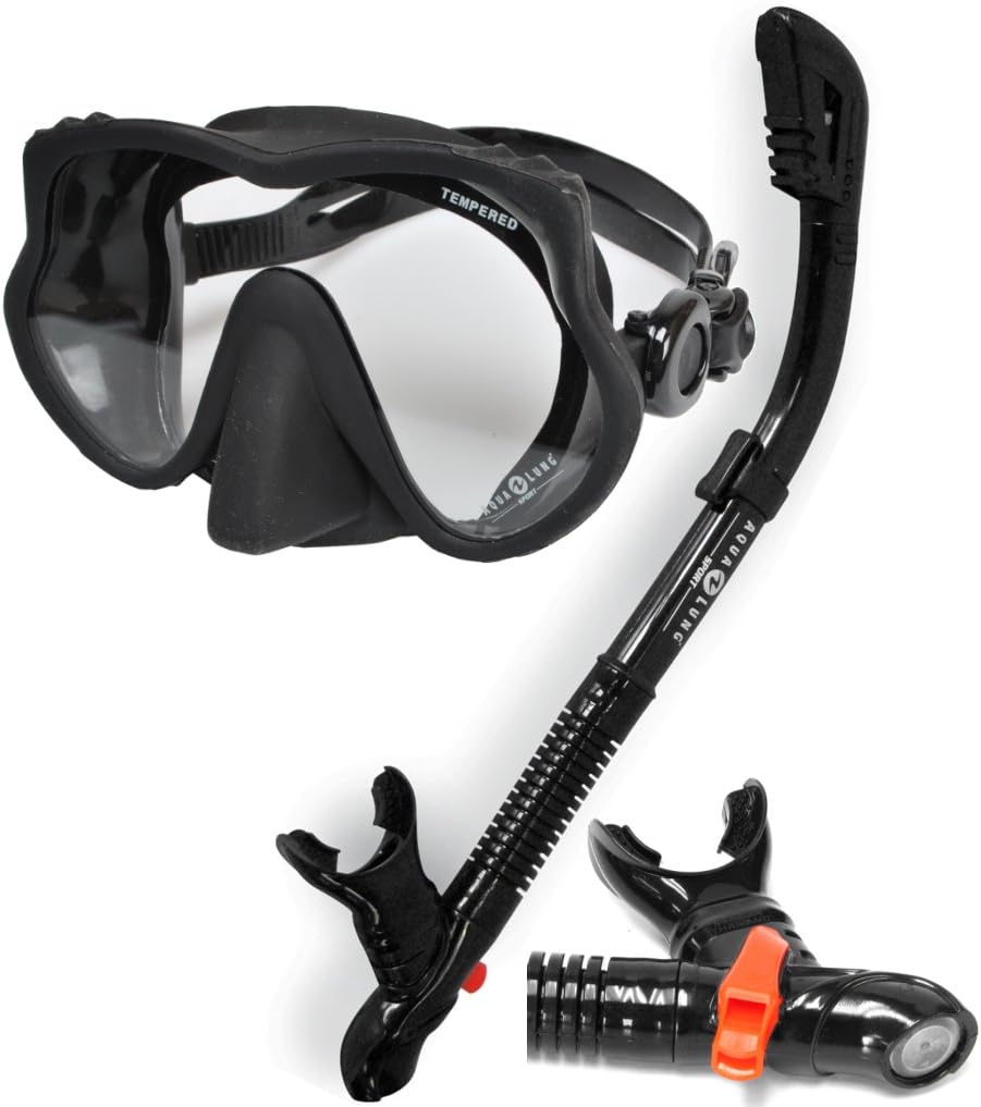 U.S. Divers AirGo Full Face Snorkel Mask 180° Panoramic Visibility, Easy
