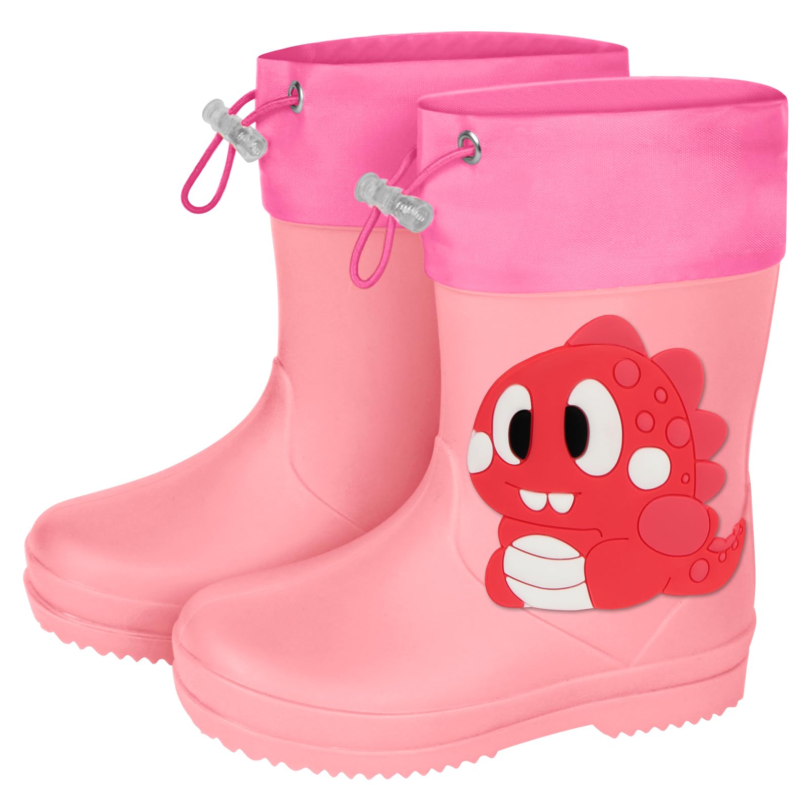 Aomig Stivaletti Pioggia Bambino, Stivali Di Gomma Con Coulisse per Bambini Unisex, Scarpe da Pioggia Antiscivolo Impermeabili Ragazzo e Ragazza
