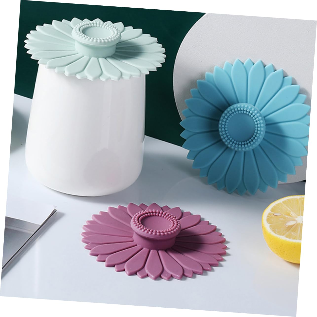 Didiseaon 12 Pezzi Di Coperchi Per Tazza Di Silicone Di Girasole Per Tazze Da Caffè Tazze in Ceramica Da Ceramica.