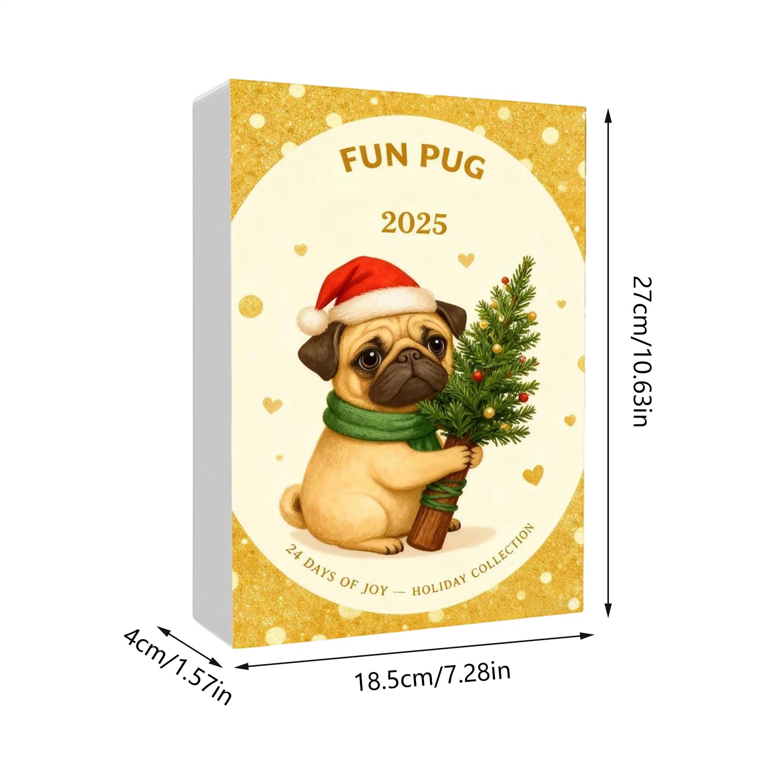 Calendario De Adviento Para Navidad Colgante Plano De Perro 2D Recuerdo | Calendario De Cuenta Atrás De 24 Días Para Niños Hija Sobrina Familia Amigos Estudiantes Estuche Para Lápices Y Mochila