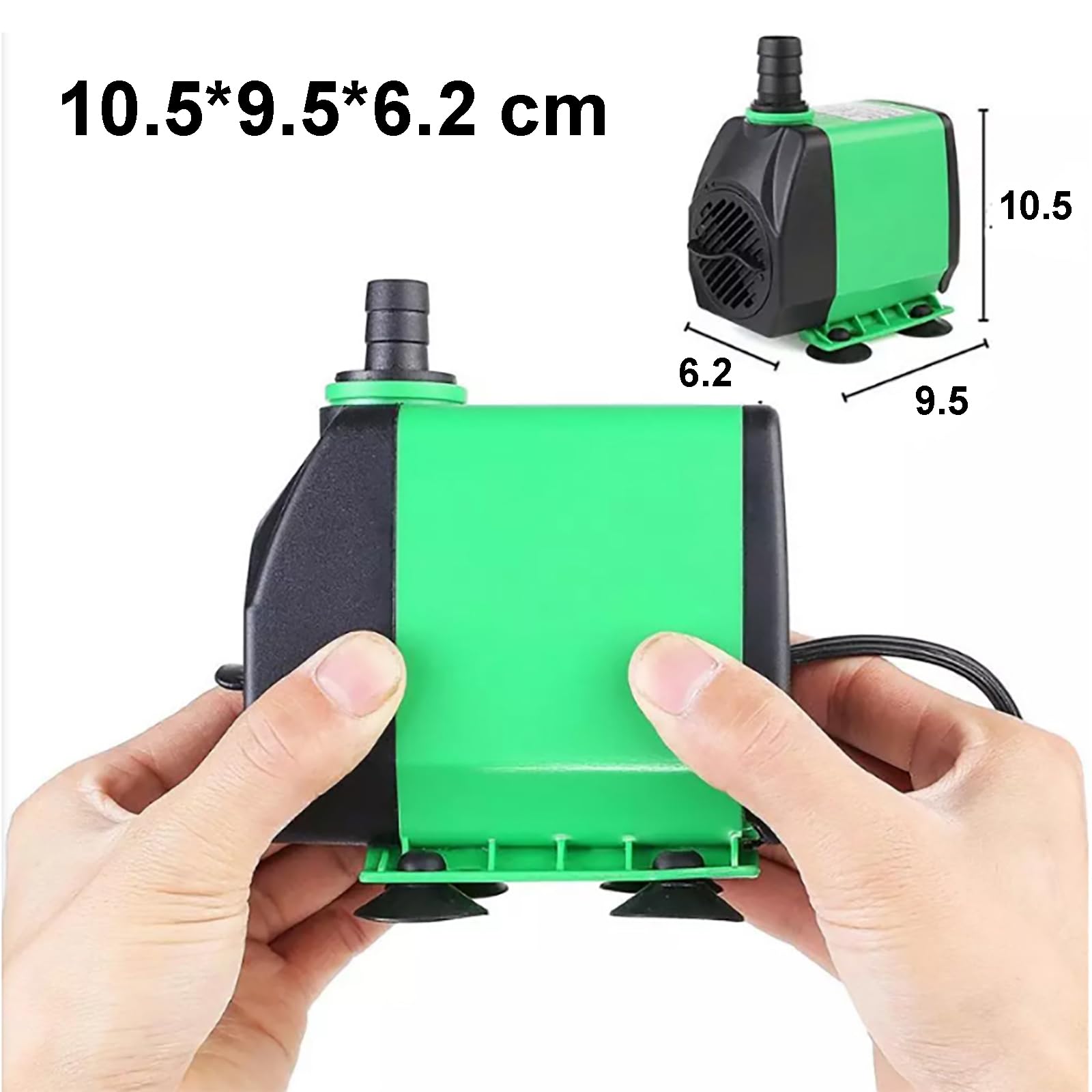 JOSBY Bomba Sumergible 8800GPH, Bomba de Agua Ultra silenciosa con elevación Alta de 3M, Cable de alimentación, 3 boquillas para peceras, estanques, acuarios, estatuas, hidroponía (3000L/H, 14W)