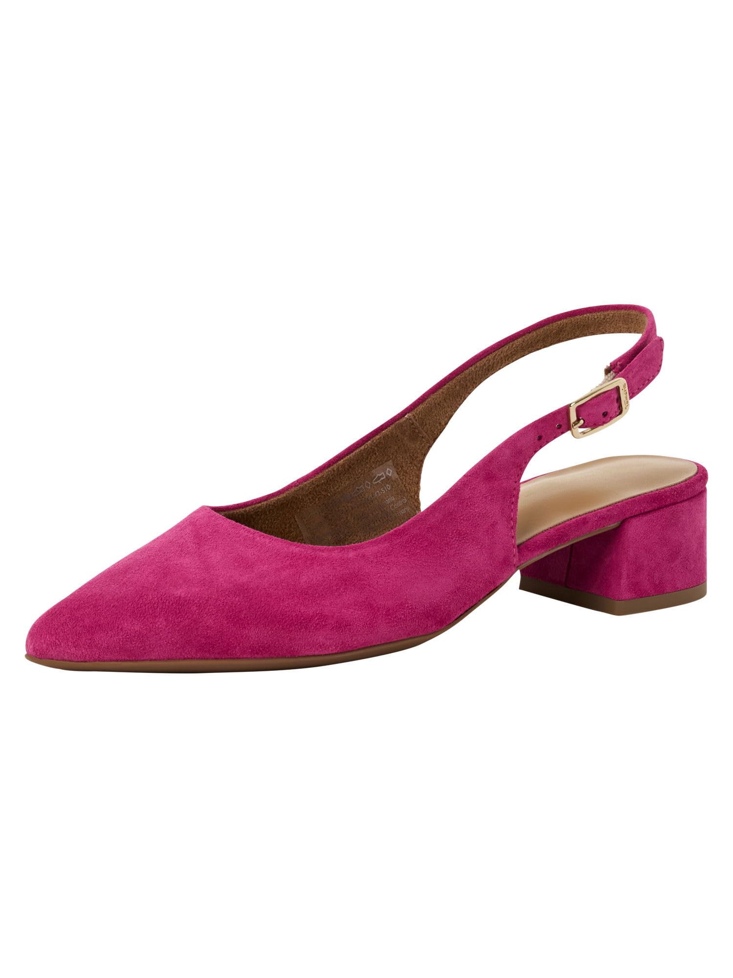 Tamaris Women's Sling Pumps, Women's Heel Shoes, Touchit Footbed, Pink, 5 UK