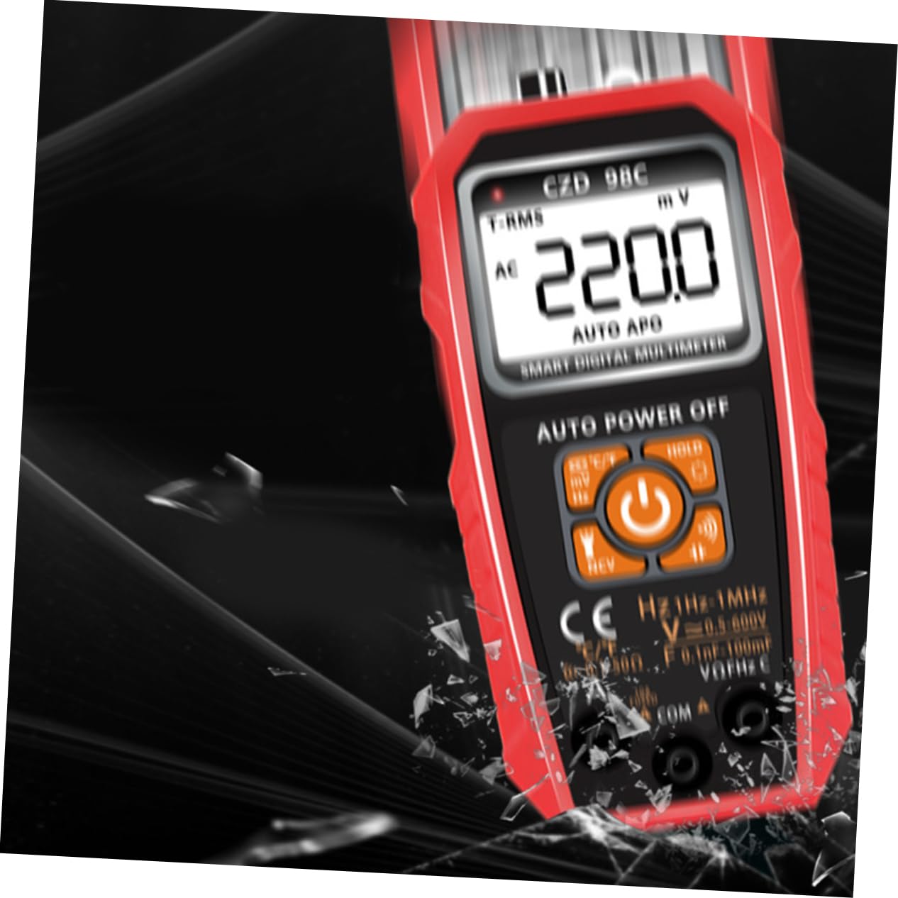 iplusmile 3 Stück Digitales Multimeter mit Großem Bildschirm Tragbares Intelligentes Messgerät für Spannung Strom für Heimwerker und Profis Leicht und Benutzerfreundlich ohne Batterie