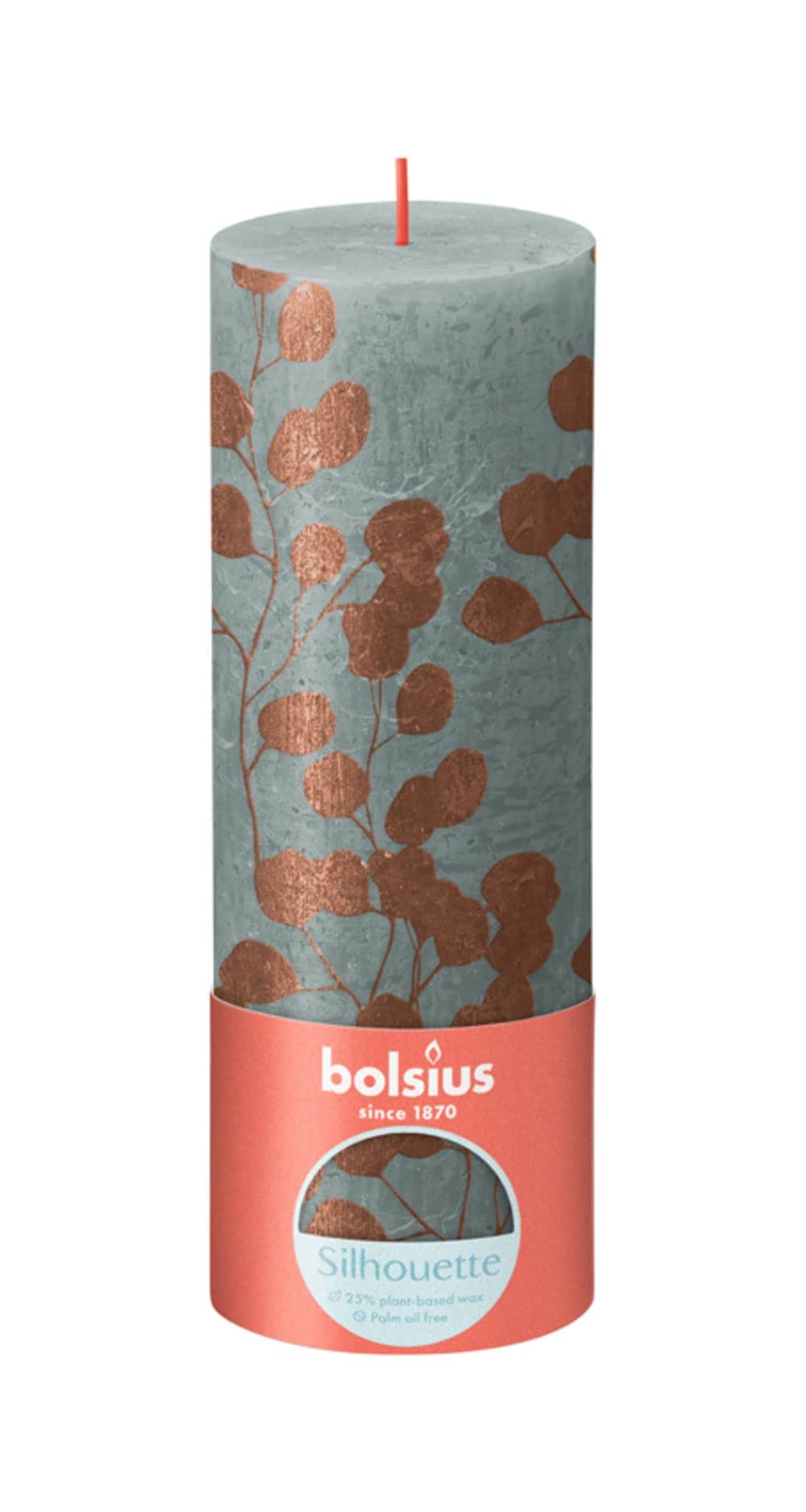 BOLSIUS Green Eucalyptus Rustic Silhouette Candle 19cm x 7cm