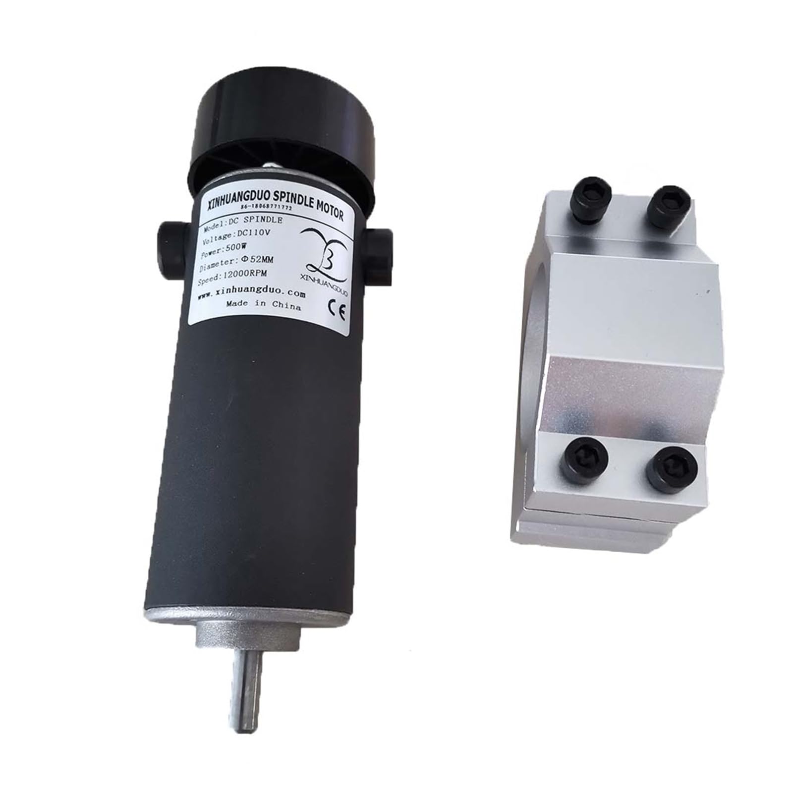 Chłodzony powietrzem zestaw silnika wrzeciona CNC o mocy 0,5 kW + wentylator Silnik 500 W + regulator prędkości zasilania do grawerowania,Napęd elektryczny(Package 5)