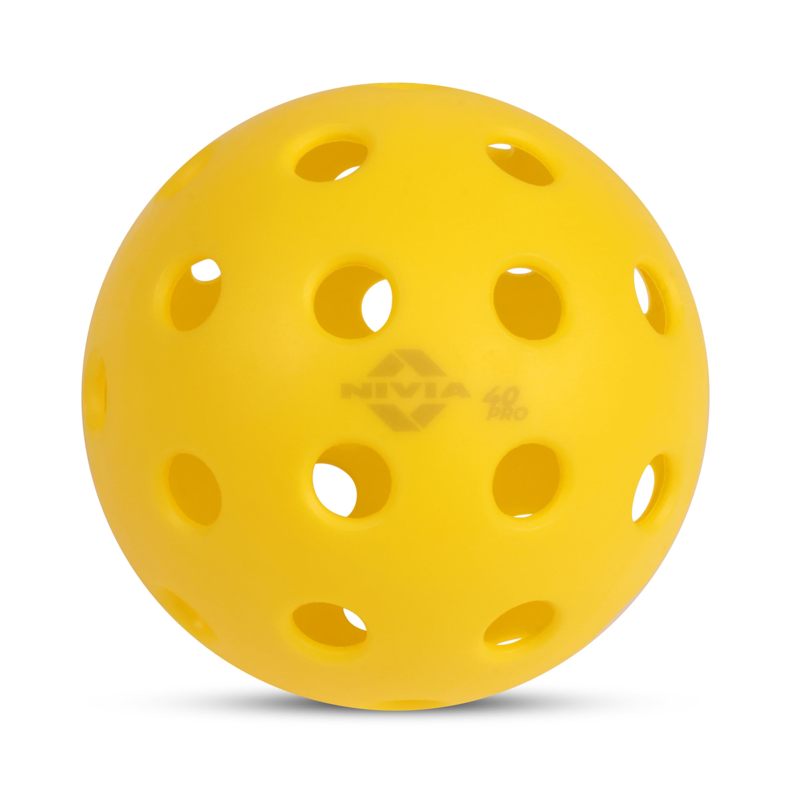 Nivia Pickleball 40 Pro Outdoor Ball (Pack of 3), Pickleball Balls for Outdoor Play, 40 Precise Holes, Active Bounce, Durable (Yellow) 3