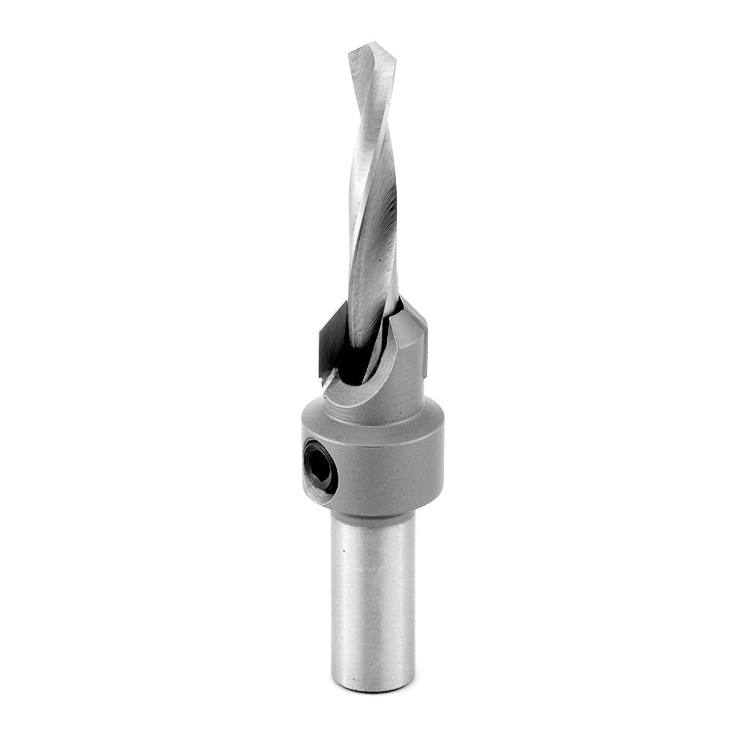 Amana Tool Carbide Tipped Countersink Drill Bit, 55212, 12 Screw, 15/32 Dia x 7/32 Drill Dia x 3/8 Round Shank