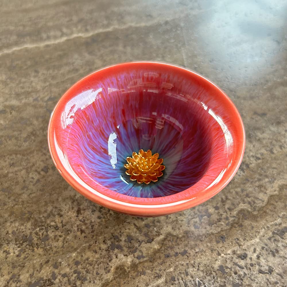 TEA SOUL | Tazza da tè Jianzhan Tenmoku con Loto in Argento 50ml