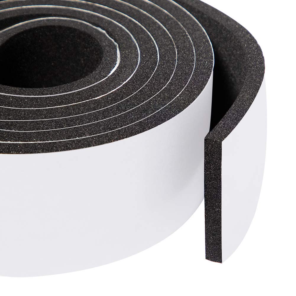 Buy Yotache Foam Rubber Seal Strip Tape 2 in One Roll 50mm Wide X 6mm Thick, Foam Adhesive