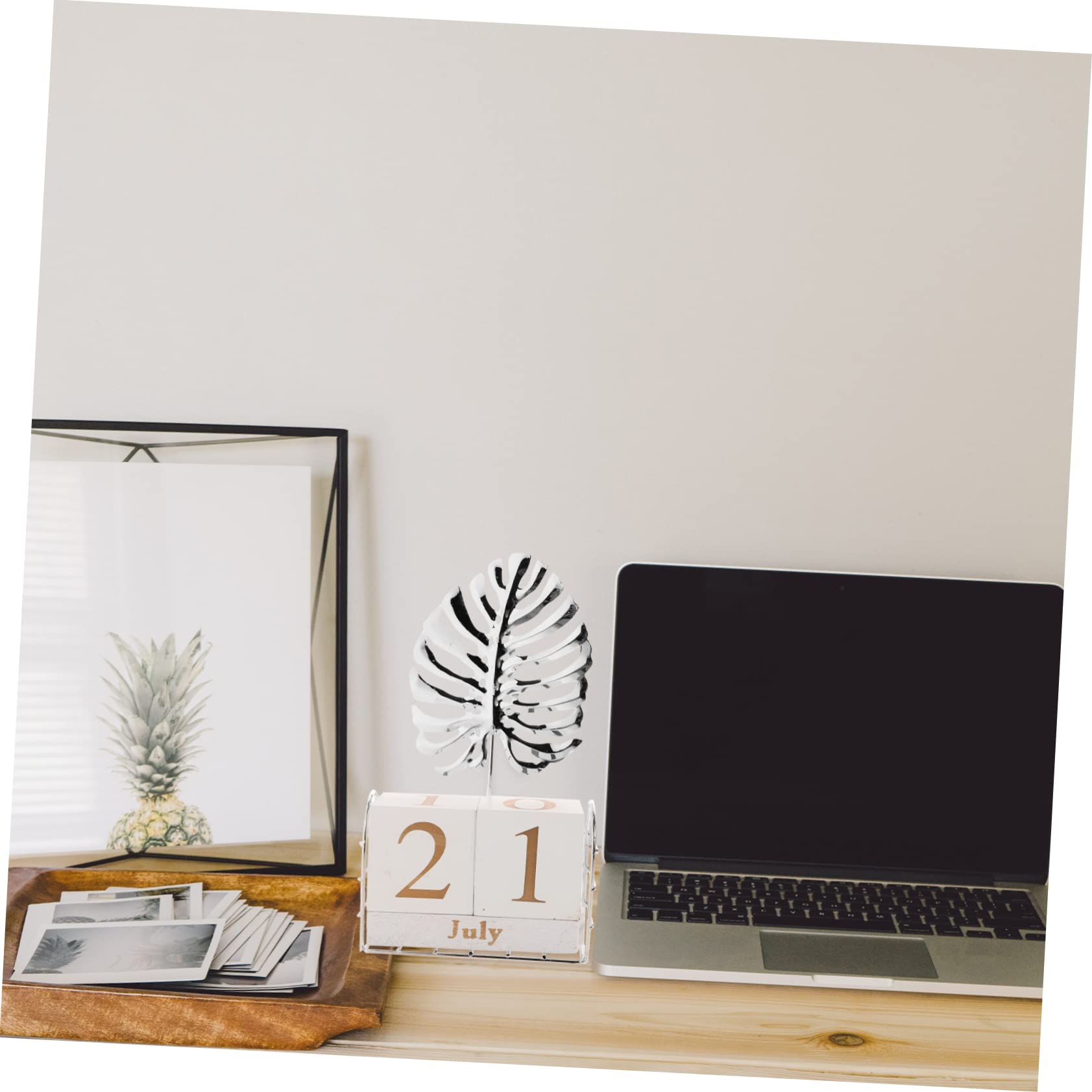 VILLCASE 4stücke Holzkalender Massivem Kreativer Tischkalender Für Schreibtisch Und Büro Manuell Verstellbarer Blockkalender Für Design Für Wohnräume Und