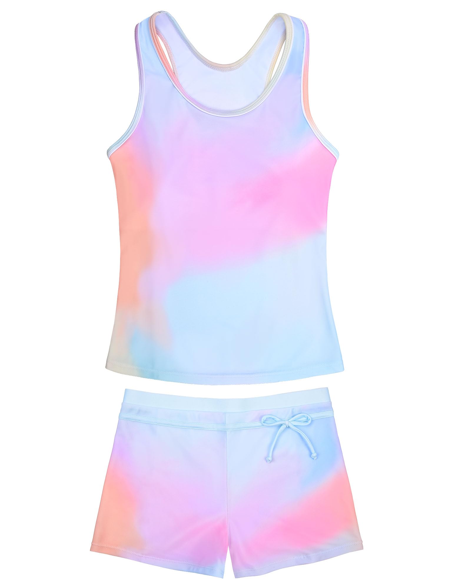JerrisApparel Little Girls' Summer Two Piece Boyshort Tankini Kids Swimsuit
