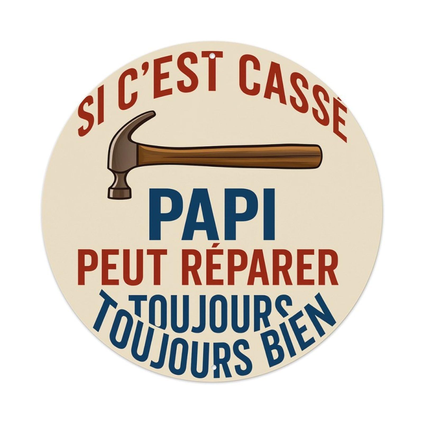 If It's Broken Papa Can Always Fix It Well Metal Tin Sign Vintage Garden Bedroom Cafe Bar Man Cave Home Wall Decor Metal Poster 8x8 inches