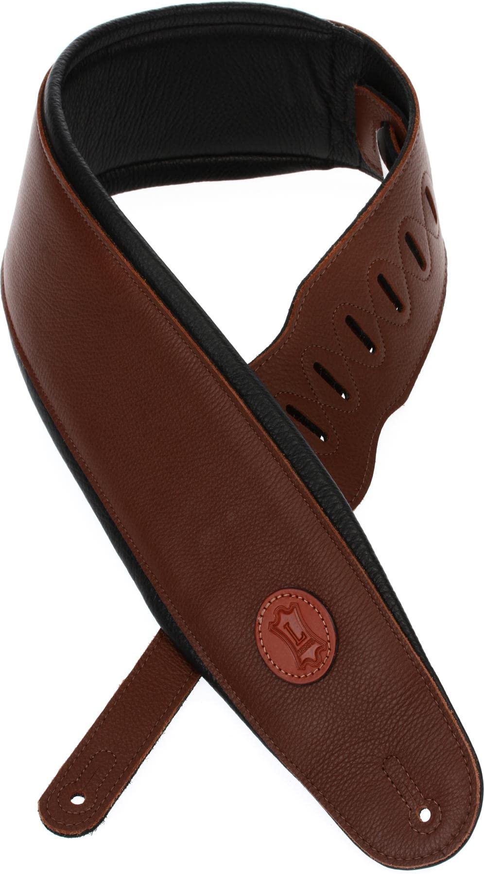 Levy's Leathers MSS2-4-BRN 4 Garment Leather Signature Series Guitar Strap,Brown
