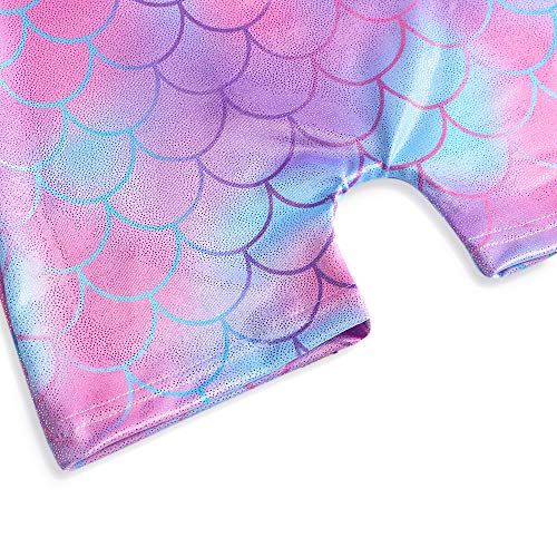 Image of HOZIY Gymnastics Leotards for Girls Unicorn Aurora Rainbow Mermaid Dinosaur Cupcake Sparkle Biketard Toddlers Kids Children