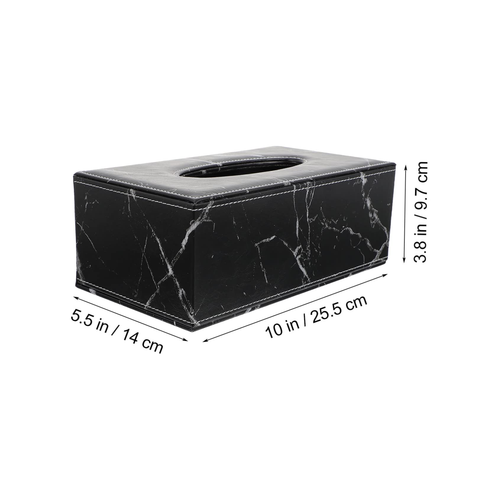 SOLUSTRE Luxury Marble Napkin Holder Leather Tissue Tissue Dispenser Office Storage Home Decor