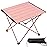 Grope Portable Beach Table for Sand with Aluminum Table Top, Folding Camping Table Easy to Carry, Prefect for Outdoor, Picnic, BBQ, Cooking, Festival, Beach, Home (Pink-S)