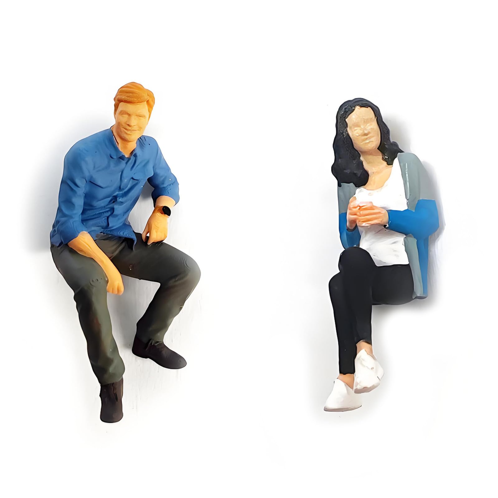 FGDTREE Attractive Small Resin Figurines in Seat Positions 1: 64 Tiny Human Statues Great for Terrariums & Interior Designs Decors Miniature Figurines