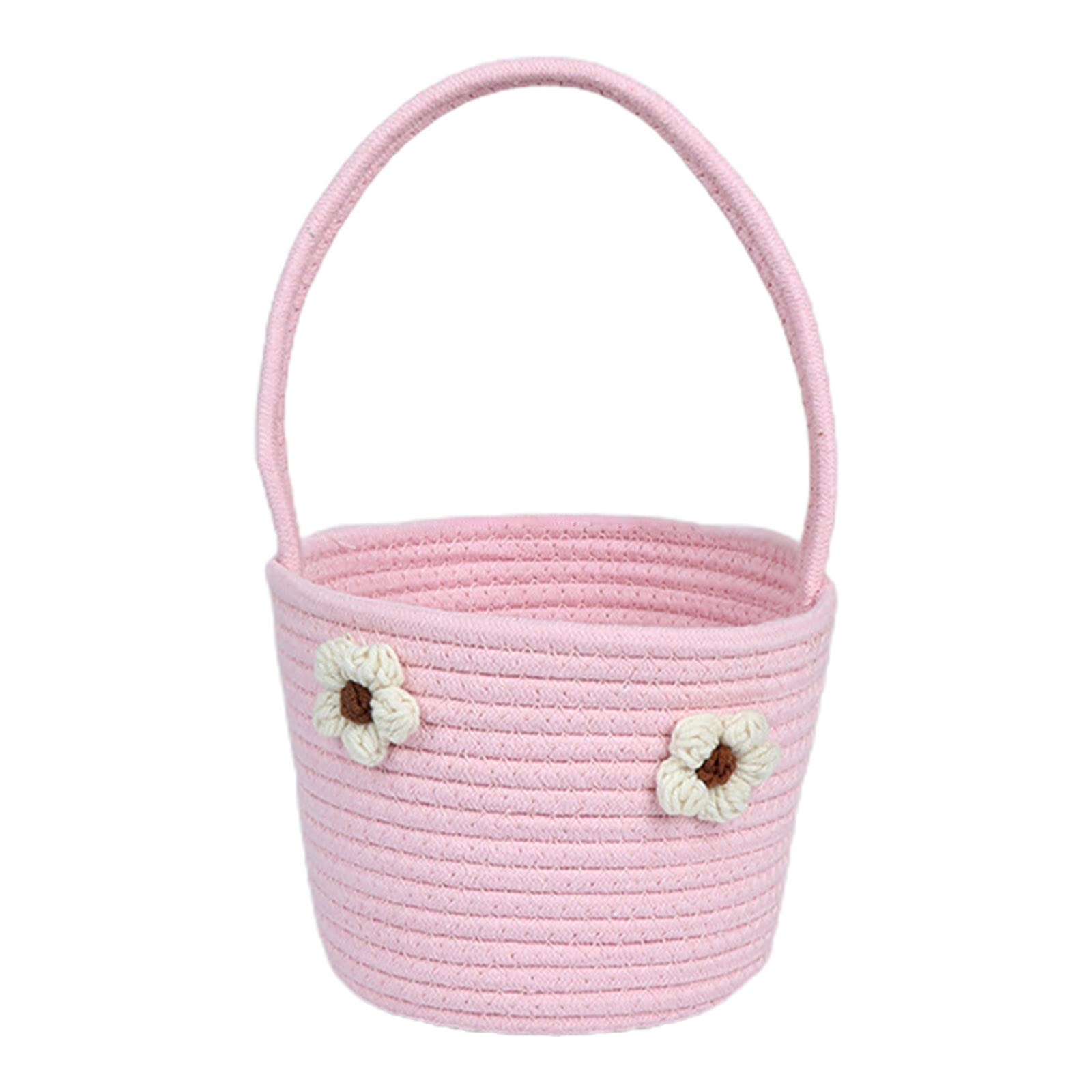 Buxuaaaa A Buxuaaa Flower Basket With Handle Candy Storage Baskets Candy Gift Tote Baskets Organizers Kitchen Home Decorations Flower Basket