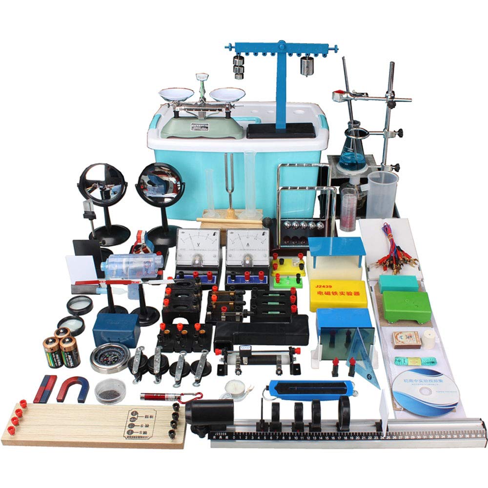Labor-Lehrgeräte Mittelschule Physikalische Testgeräte-Kit Optik, Mechanik, Akustik, Thermologie-Lehrgeräte-Set DIY Wissenschaftsexperiment