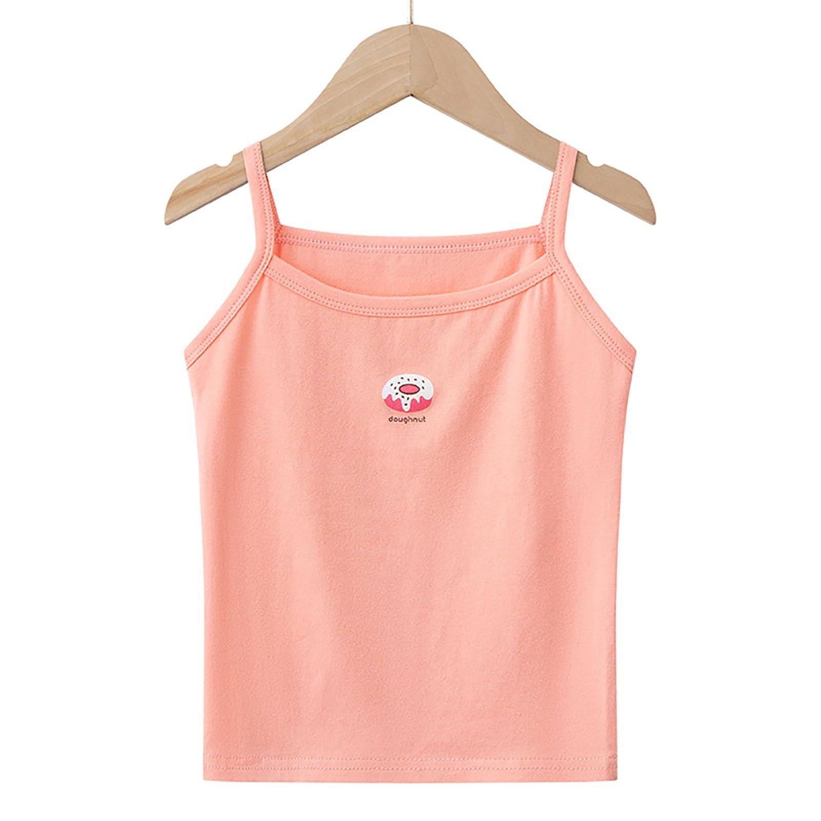 RNTOP Toddler Girl's Soft Cotton Camisole Vest Tops Undershirts Cute Printed Tank Top Shirt Clothes for Kids (C, 140)