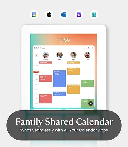 Vista 3 de Cozyla Mate Calendario+2: Calendario digital de 15.6 "Pantalla táctil de pared Tabla de tareas Tablero de instrumentos personalizable Pantalla